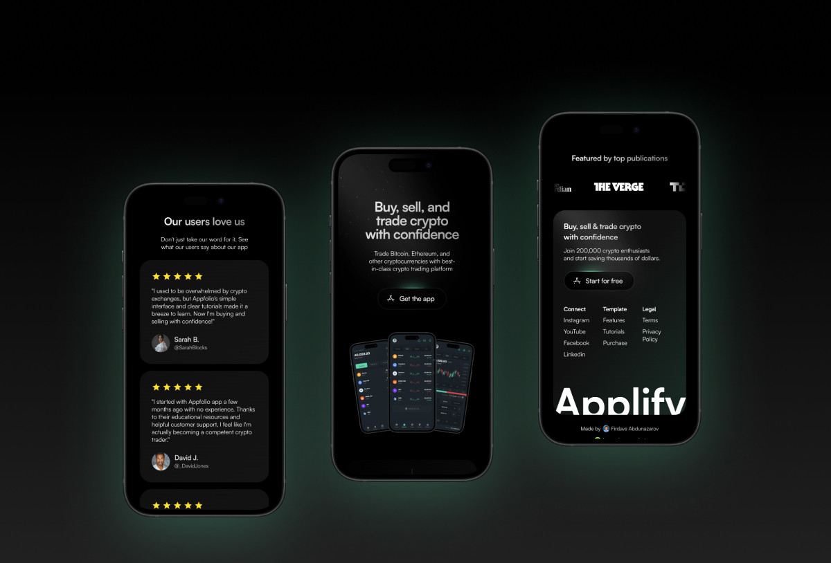 Applify - mobile app landing page Preview Image 1