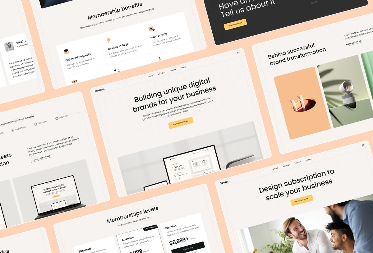 Osamu - Creative Agency Template Preview Image 1