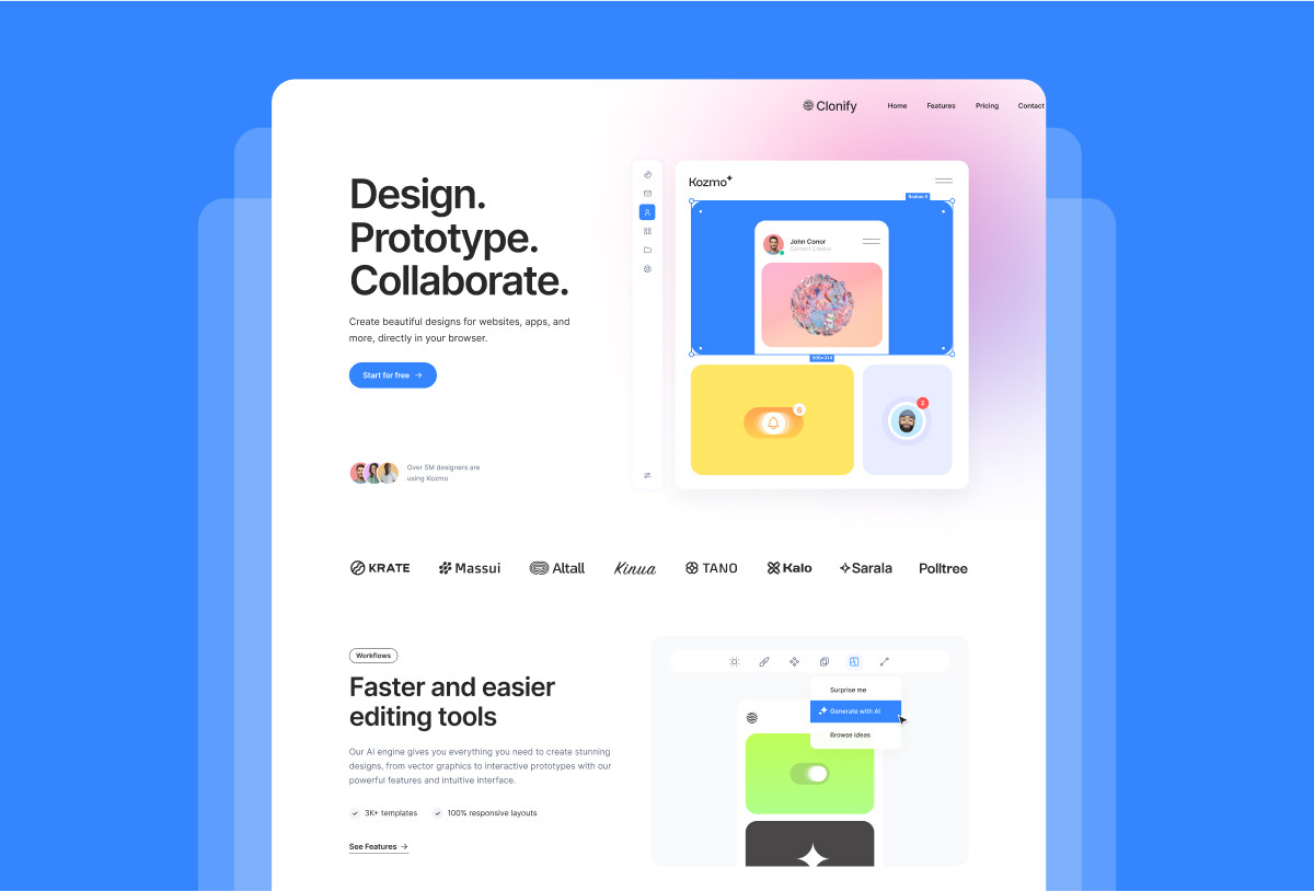 Kozmo — Framer SAAS Template Preview Image 1