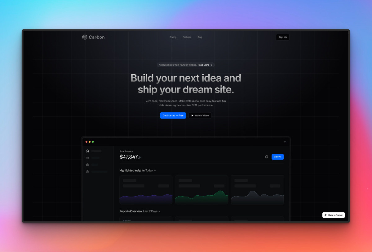 Carbon — SAAS & Startup Landing Page Preview Image 1