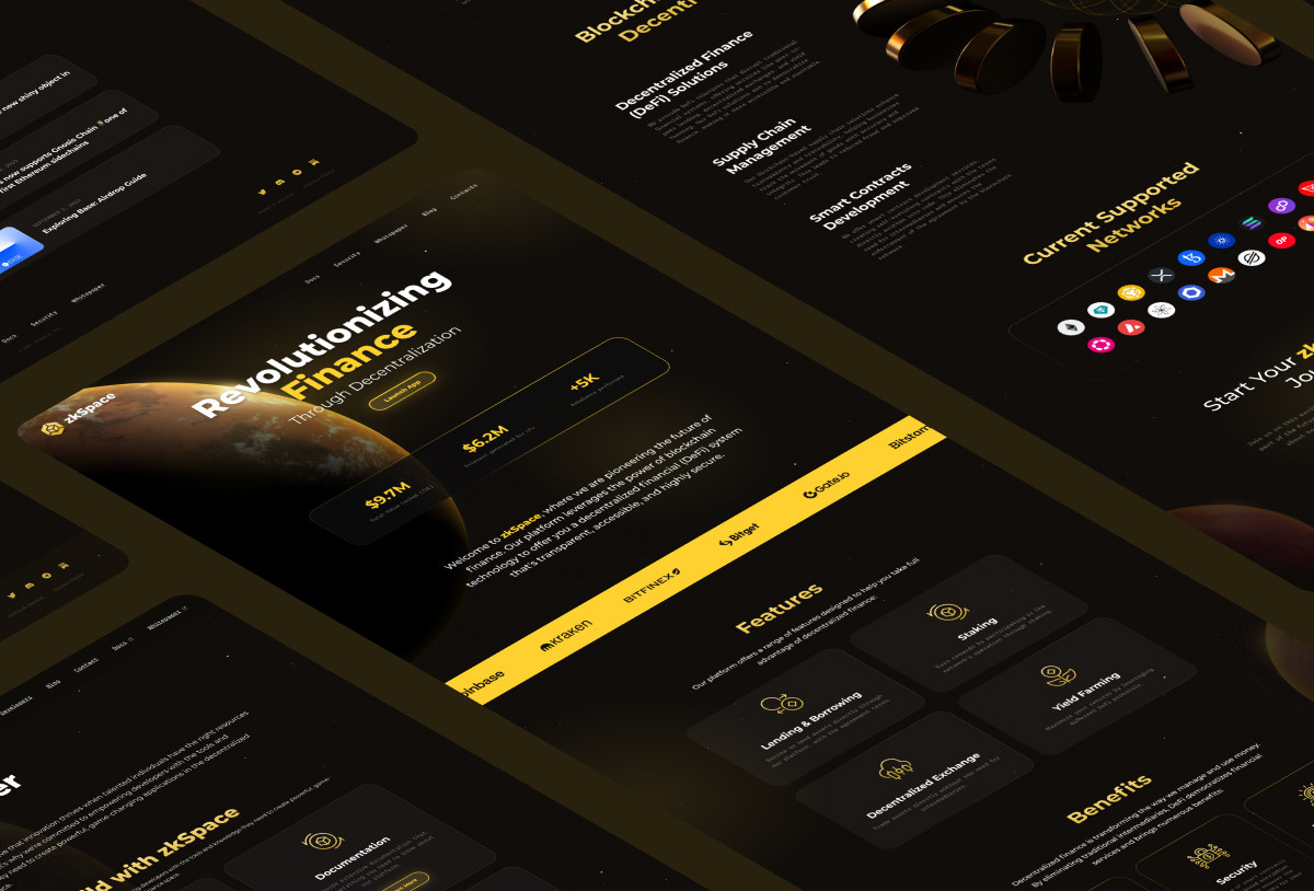 zkSpace – Blockchain/DeFi Framer Template Preview Image 1