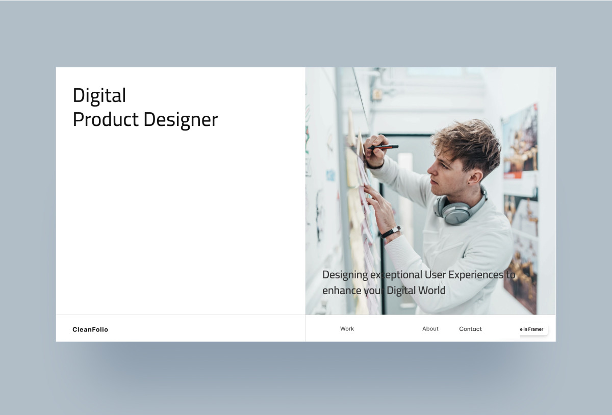 DesignPilot - Clean Portfolio Template Preview Image 1