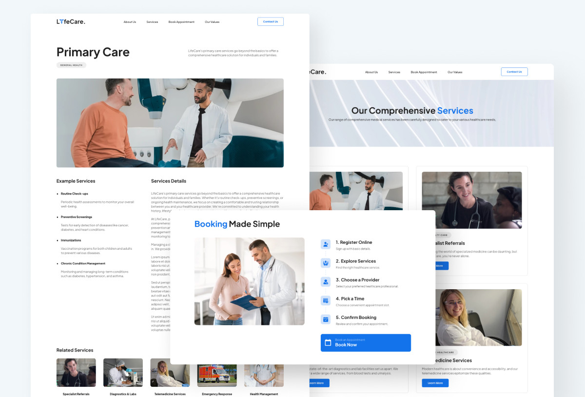 LifeCare - Healthcare Services Framer Preview Image 1