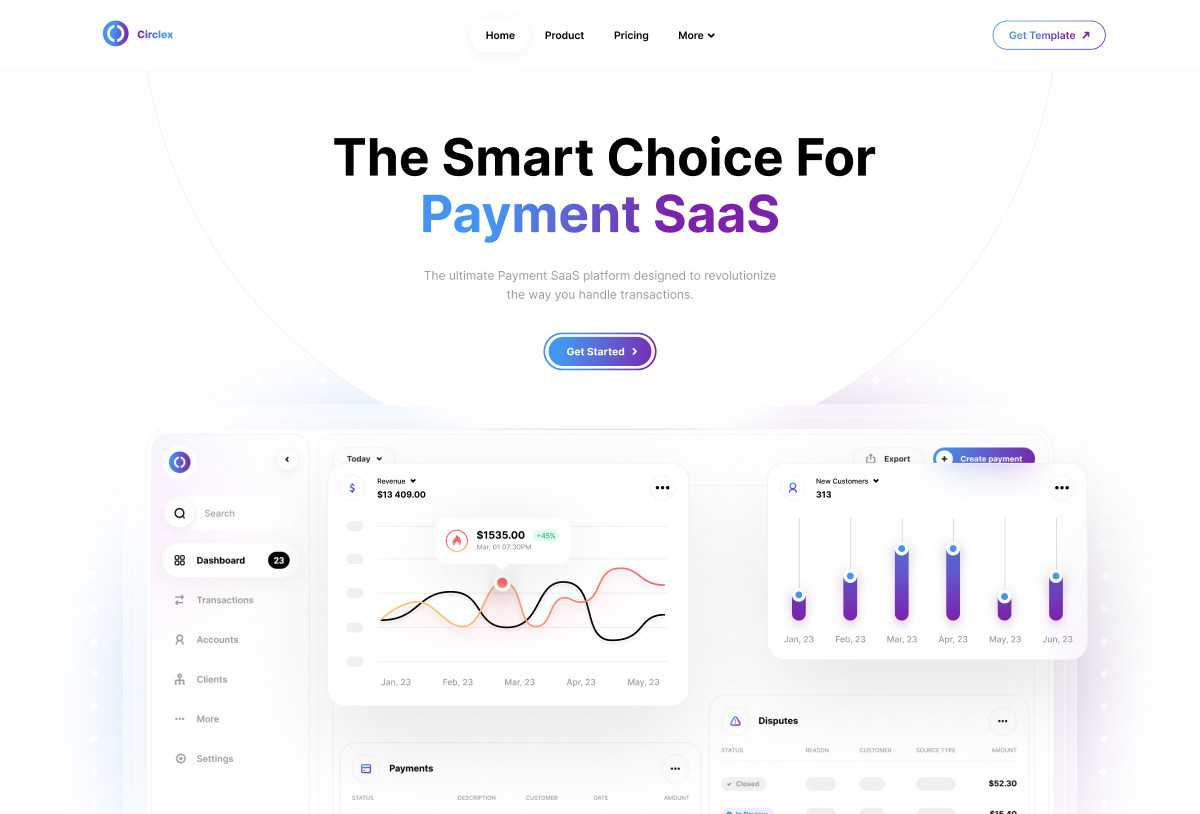 Circlex — SaaS Payment Website Preview Image 1