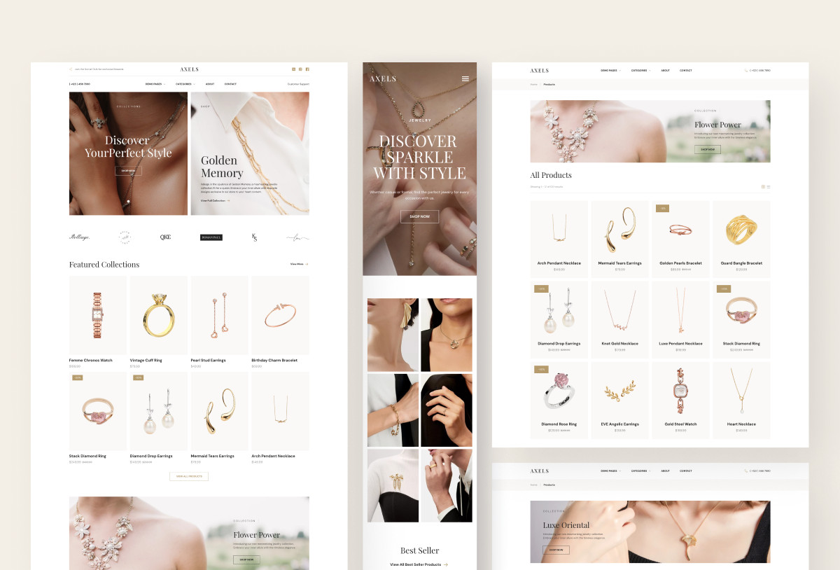 Axels - Jewelry E-Commerce Framer Preview Image 2