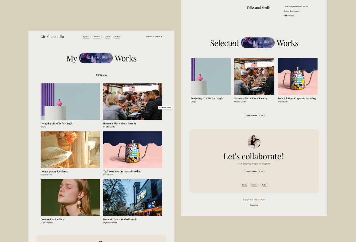 Charlotte — Portfolio Template Preview Image 2