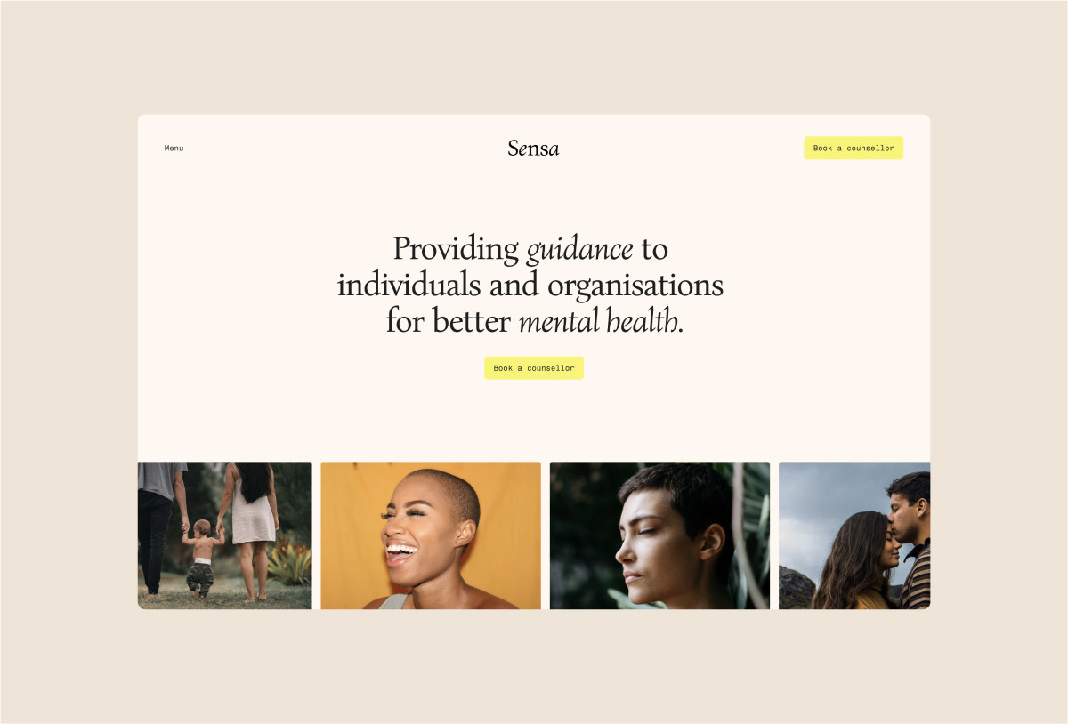 Sensa — Framer Therapy Template Preview Image 2