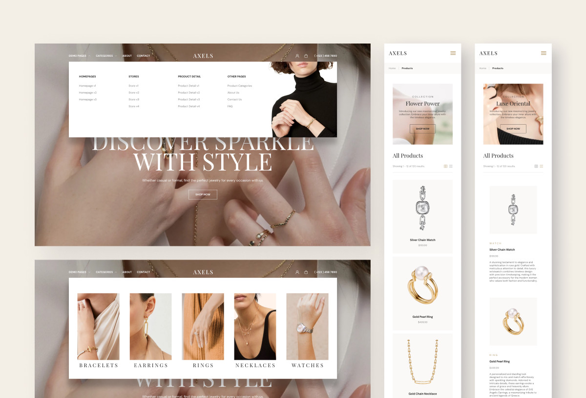 Axels - Jewelry E-Commerce Framer Preview Image 3