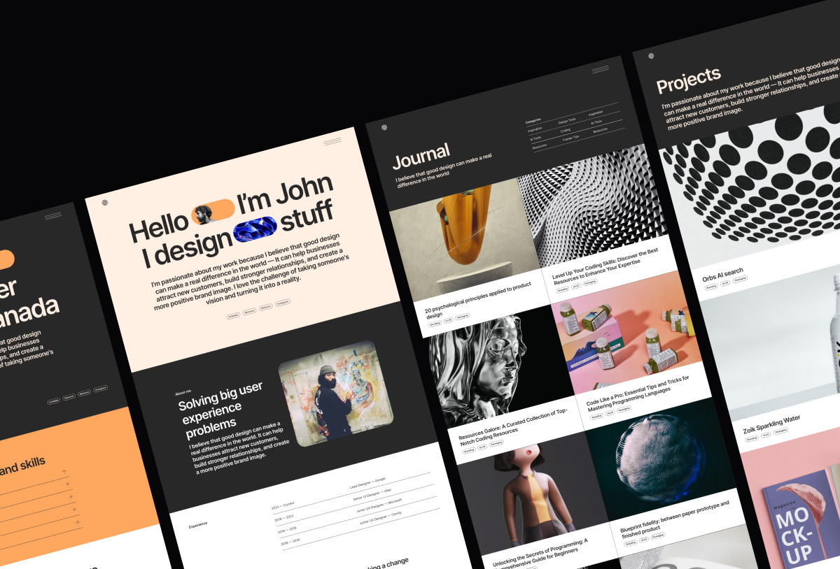 Orbe - Framer Portfolio Website Template Preview Image 3