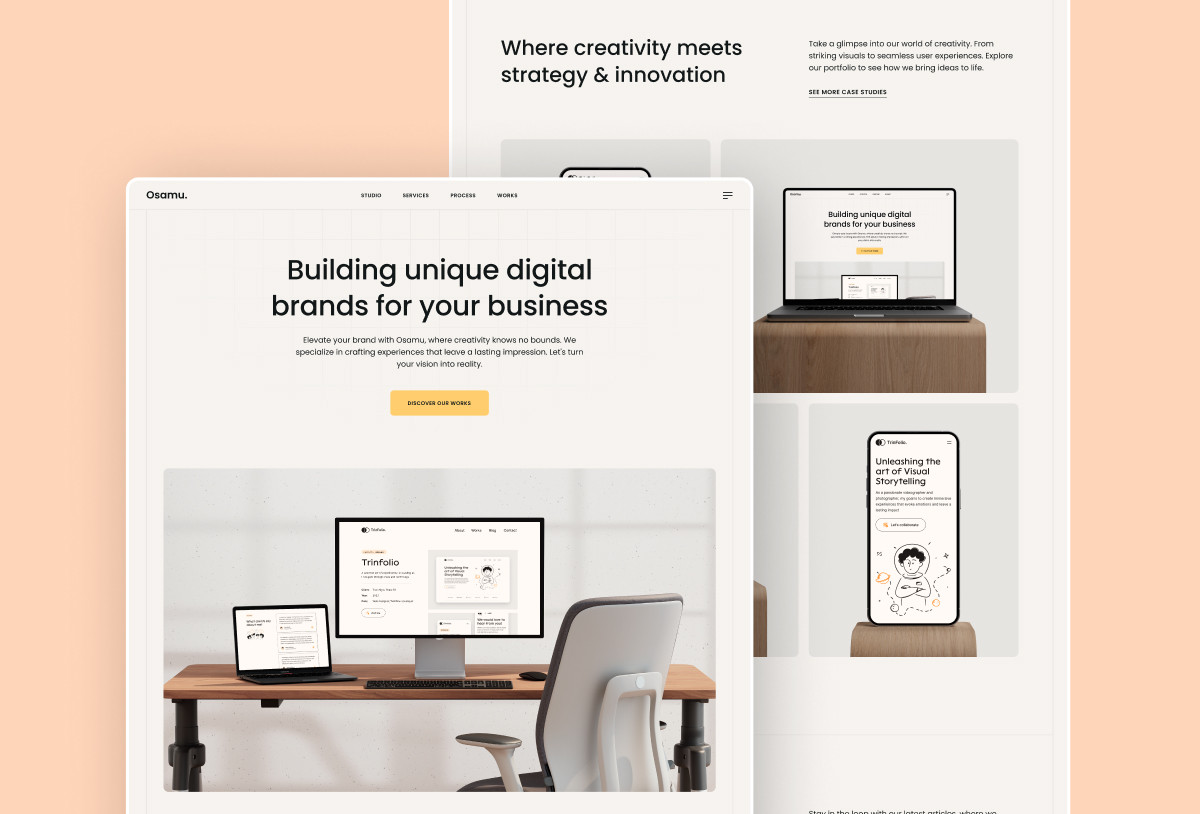 Osamu - Creative Agency Template Preview Image 3