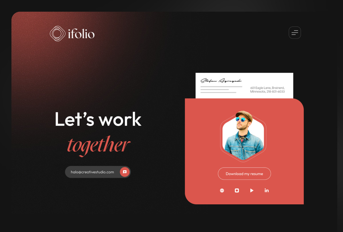 ifolio — Creative Portfolio Template Preview Image 3