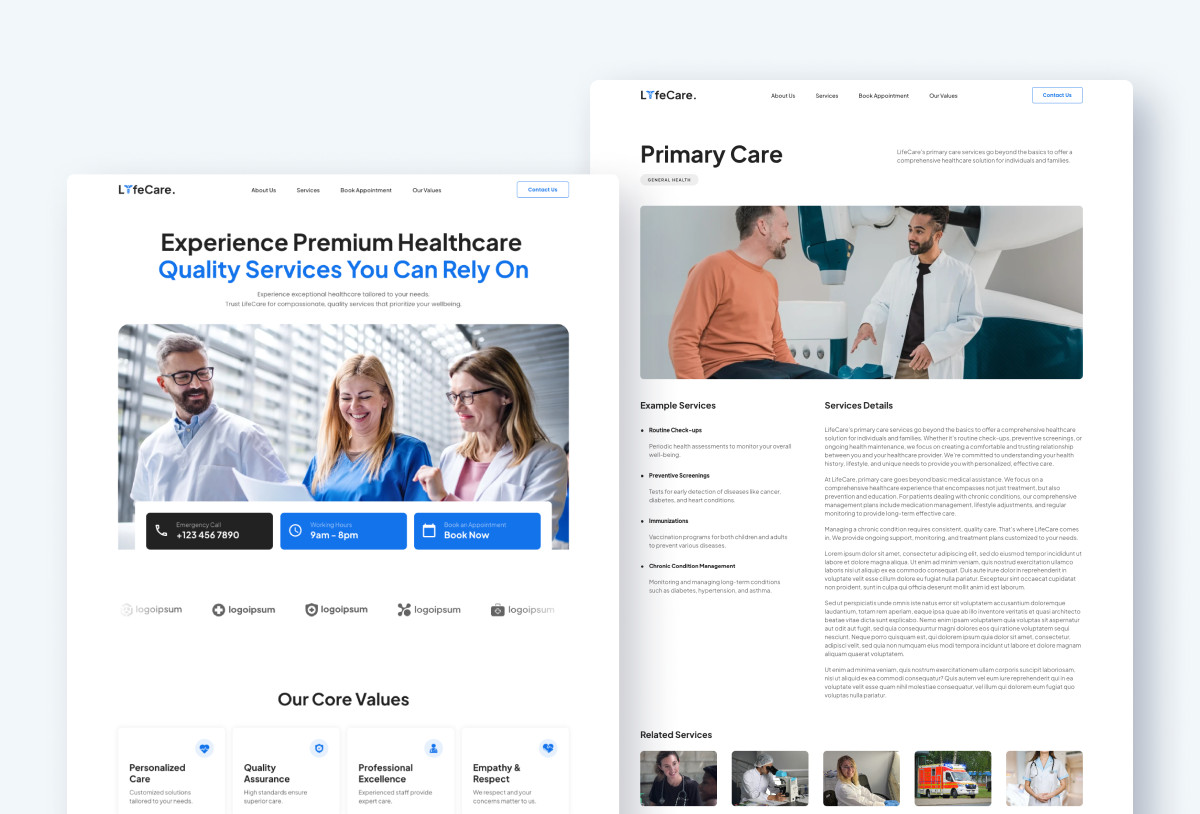 LifeCare - Healthcare Services Framer Preview Image 3