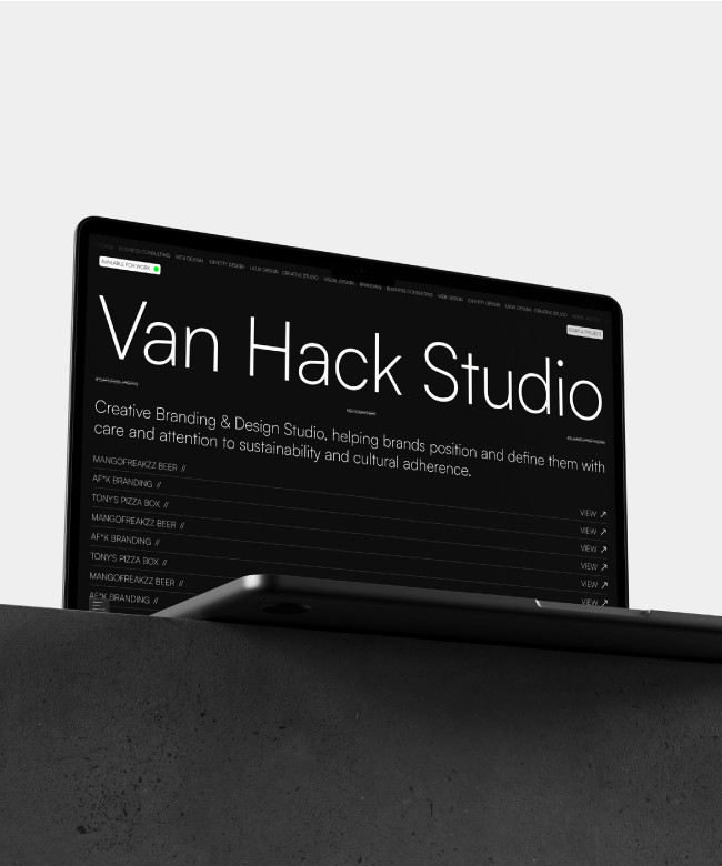 Van Hack - Studio/Agency Portfolio Template Thumbnail