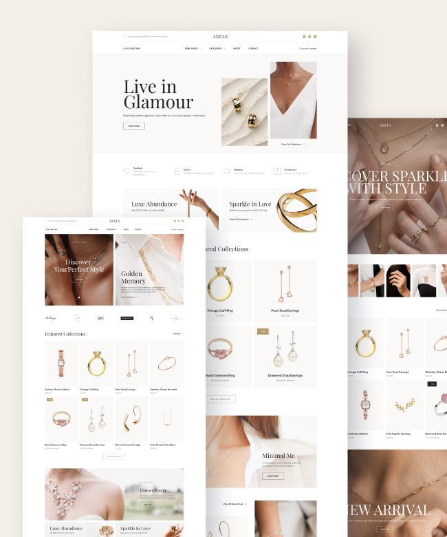 Axels - Jewelry E-Commerce Framer Thumbnail