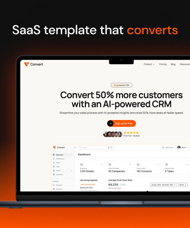 Convert - SaaS template Thumbnail