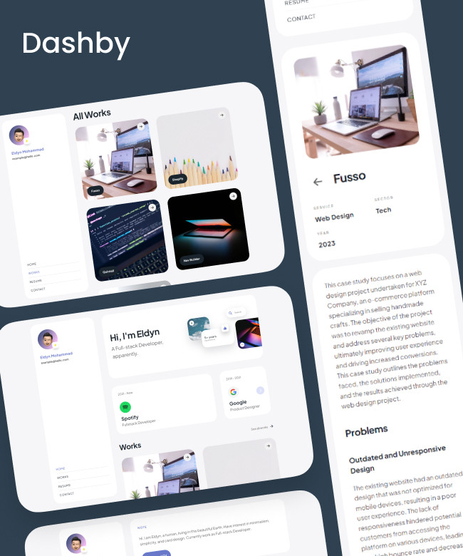 Dashby — Personal Portfolio Framer Template Thumbnail