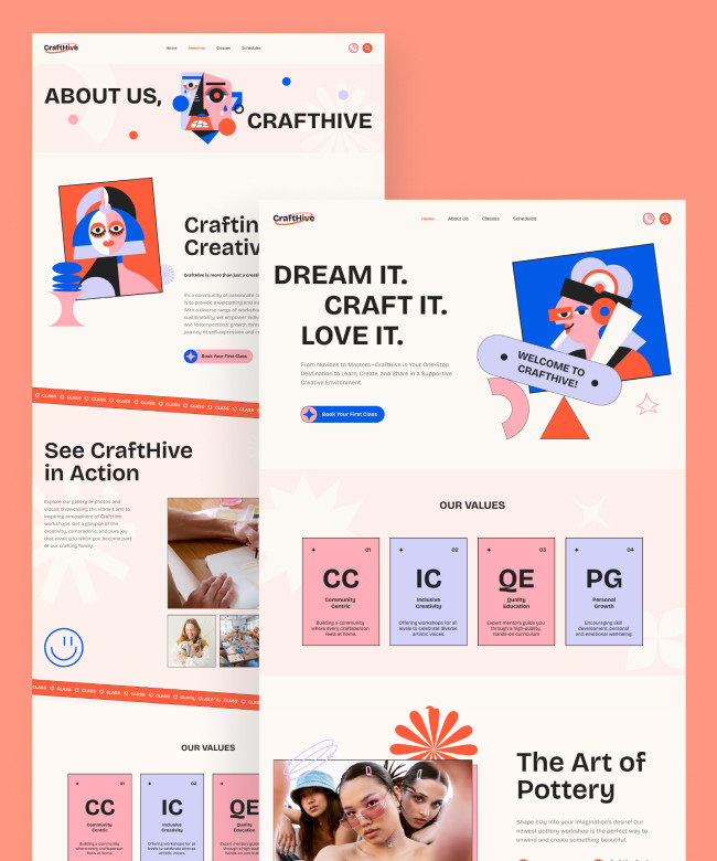 CraftHive - Creative Workshop Framer Thumbnail