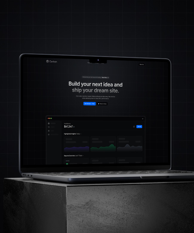 Carbon — SAAS & Startup Landing Page Thumbnail