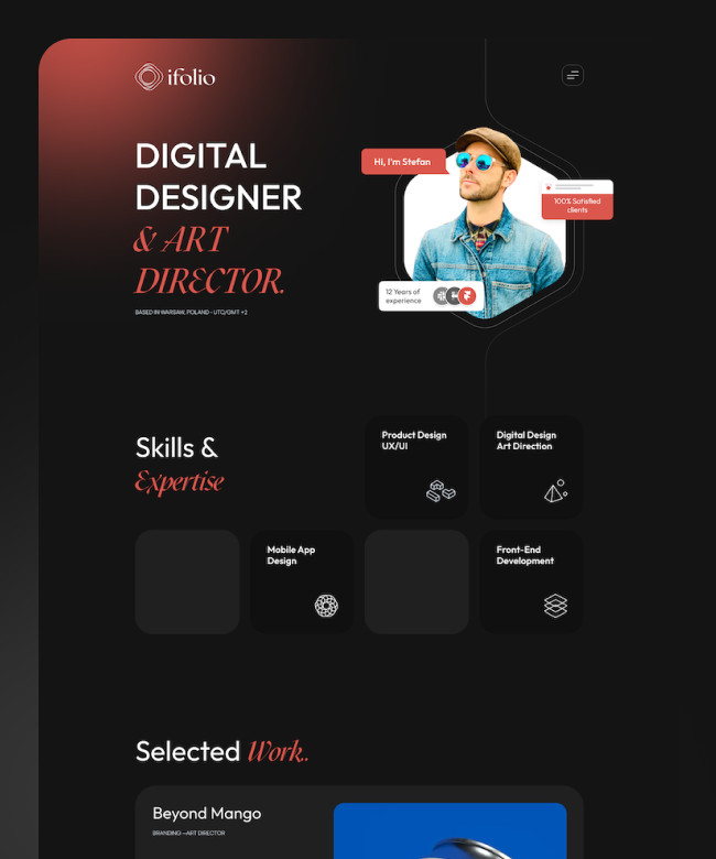 ifolio — Creative Portfolio Template Thumbnail