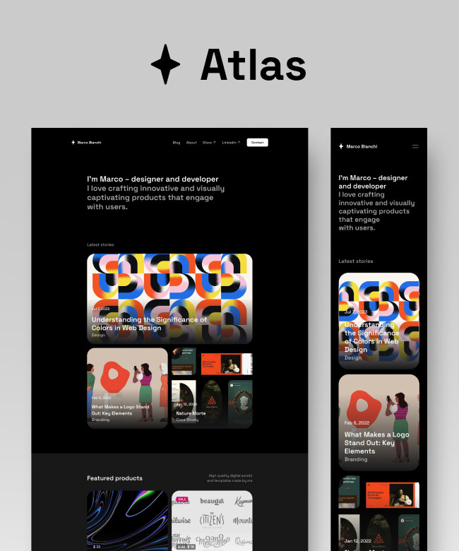 Atlas – Minimal Personal Template Thumbnail