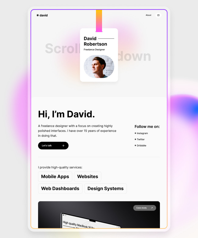 The Badge — Professional portfolio template Thumbnail