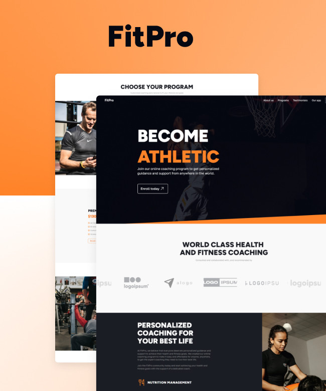 FitPro — Sports Business Template Thumbnail