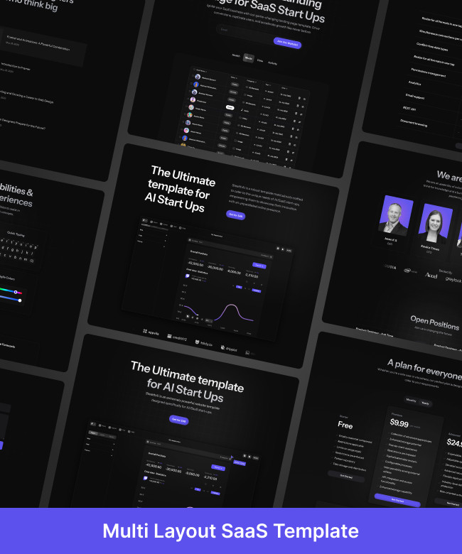 StealthAI SaaS Multi-Layout Framer Template Thumbnail