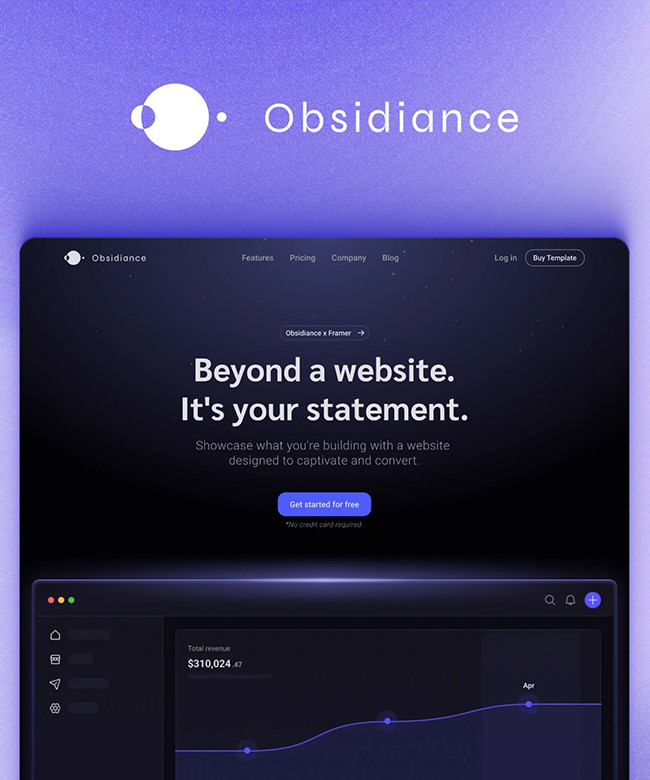 Obsidiance — SaaS Website Template Thumbnail