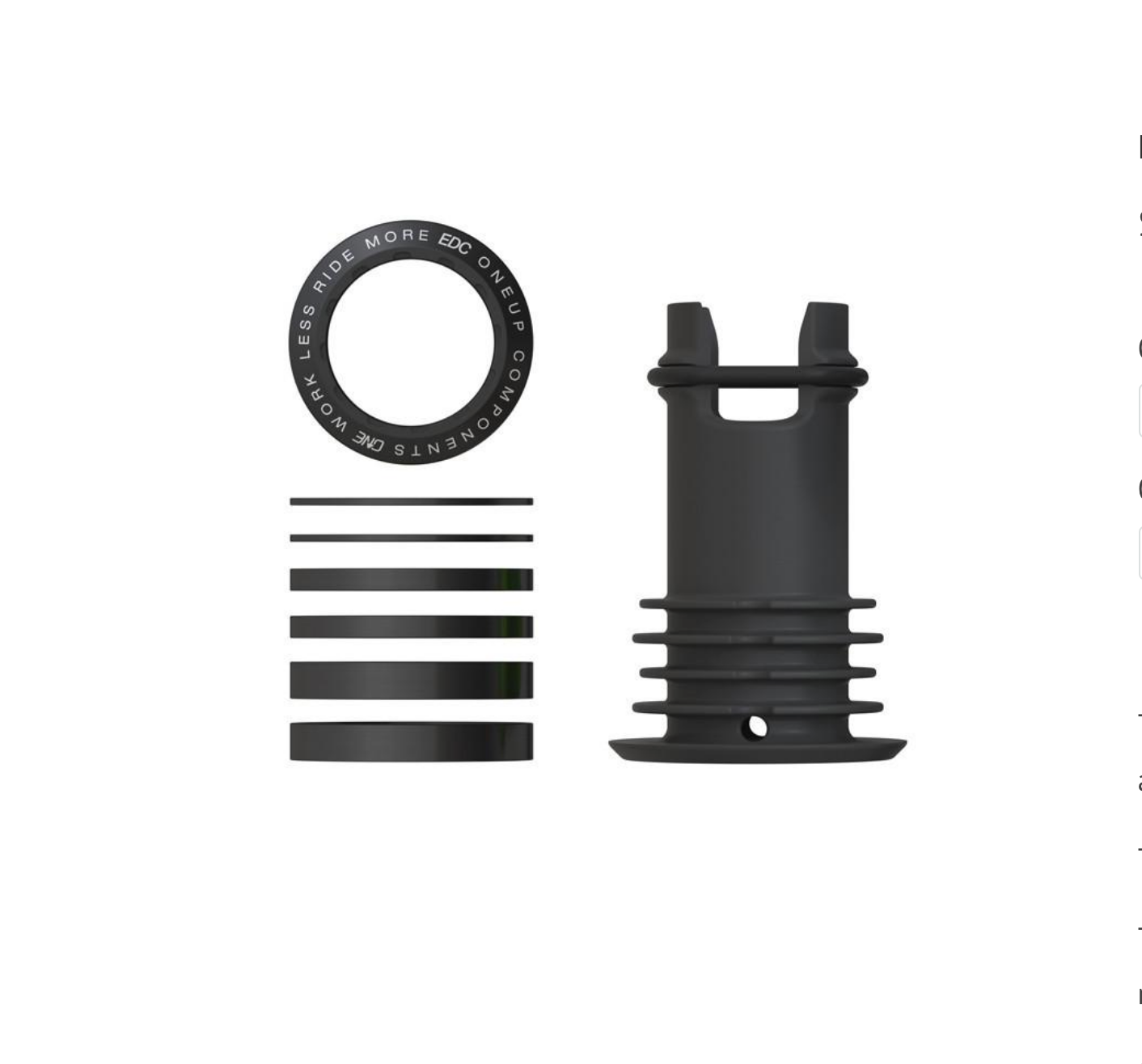OneUp EDC Top Cap - Black
